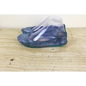Tieks By Gavriei Ballet Flats 6 Drago Ballerina Metallic Blue Glitter Shoes